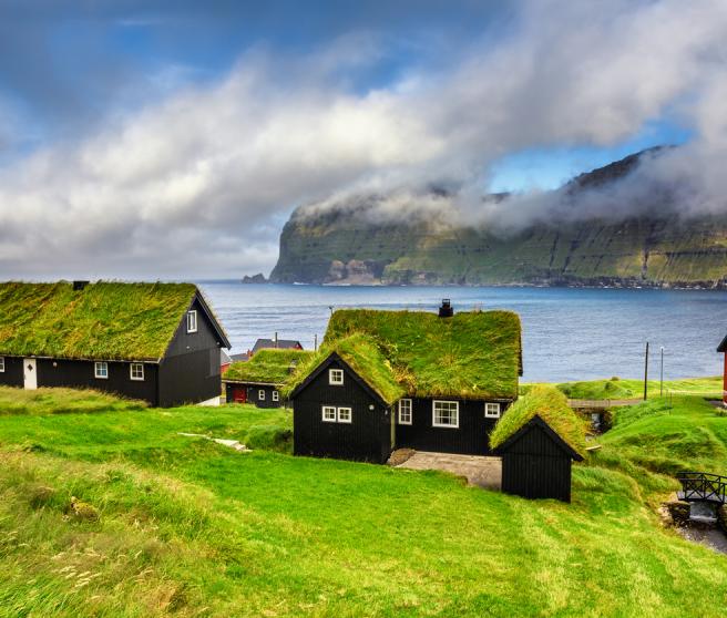Mikladalur village in the Faroe Islands.