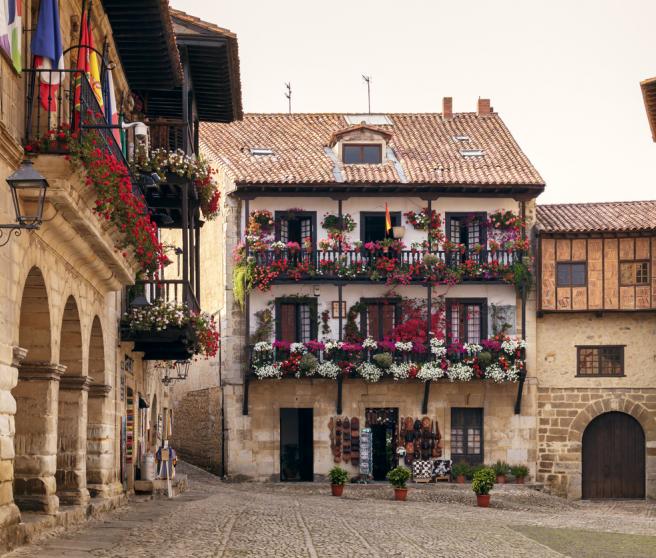 Plaza Mayor of Santillana de Mar.