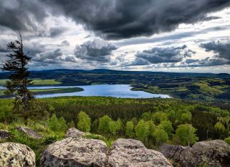 This is the new longest suspension bridge in the world in the wild mountains of the Czech Republic
