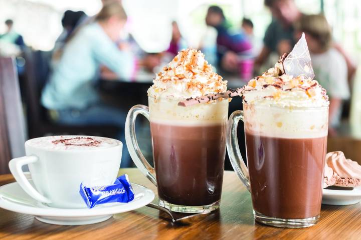 If you visit Maison Cailler, hot chocolate drinks await you to enjoy at the end of the tour.  Photo: La Gruyere Tourisme