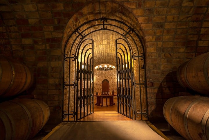 The Suter winery offers guided tours of its cellar with vaulted ceilings and surprising acoustics.