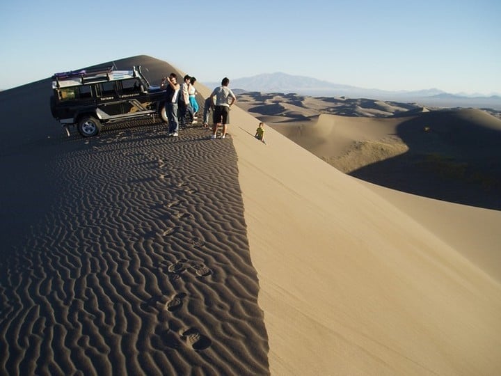 Dunes.  A great desert of volcanic sand in El Nihuil, a setting to explore in 4x4 vehicles.