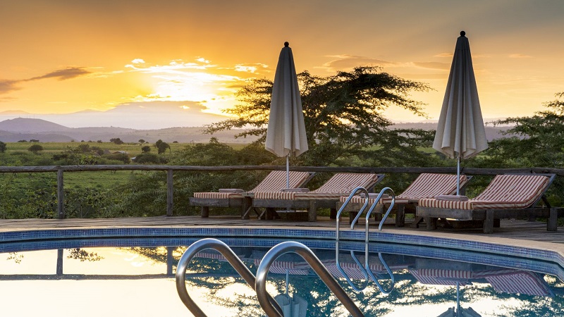 Sunset at the Escarpment Luxury Lodge