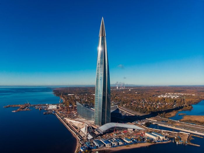 The Lakhta Tower is the tallest in Russia