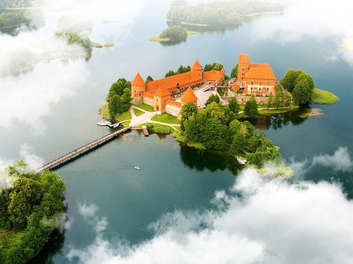 Castle de l'île de Trakai, Lithuania.