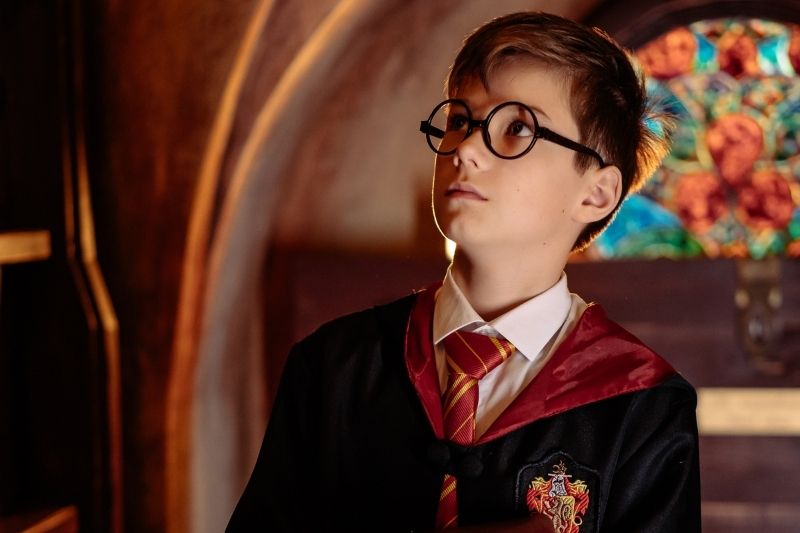 Child dressed as Harry Potter