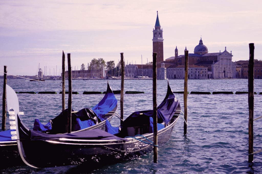 Valentine's Day trip view of Venice from gondolas