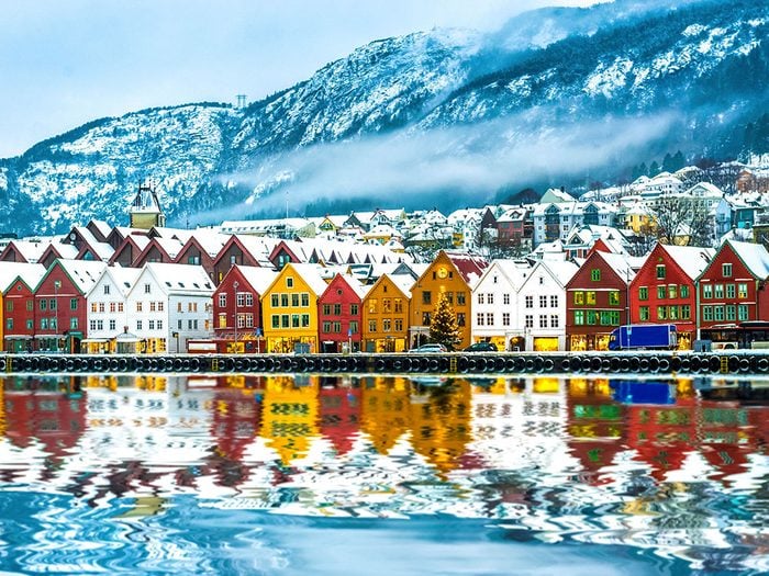 Bergen in Norway is one of 13 cities in the world that look beautiful in the snow.
