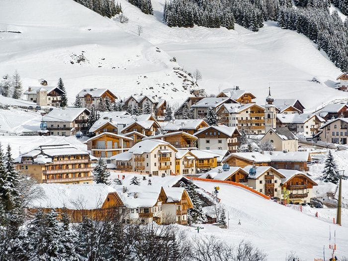 Canazei in Italy is one of 13 cities in the world that are beautiful in the snow.