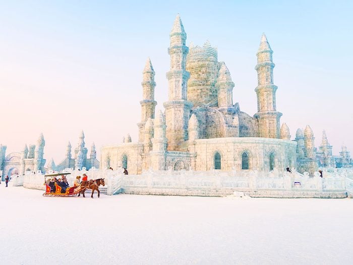 Harbin in China is one of 13 cities in the world that look beautiful in the snow.